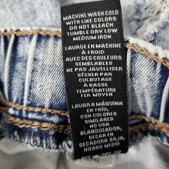 💎 210 Re-Generation By Celebrity Pink Poppy Denim Distressed Tapered Jeans - Picture 6 of 7